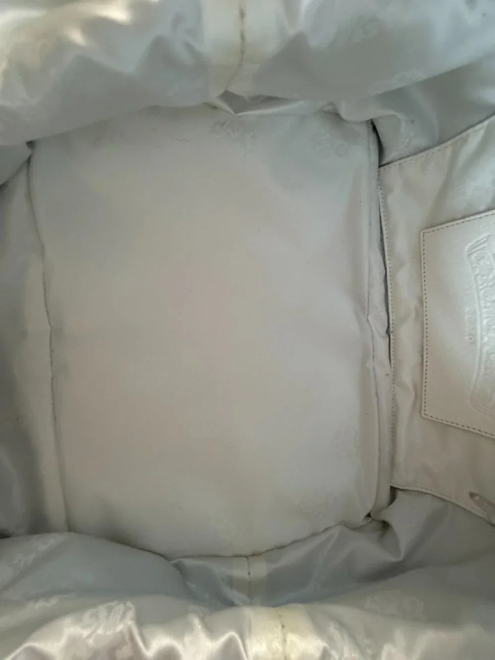 Chrome Hearts White Leather Cross Bag